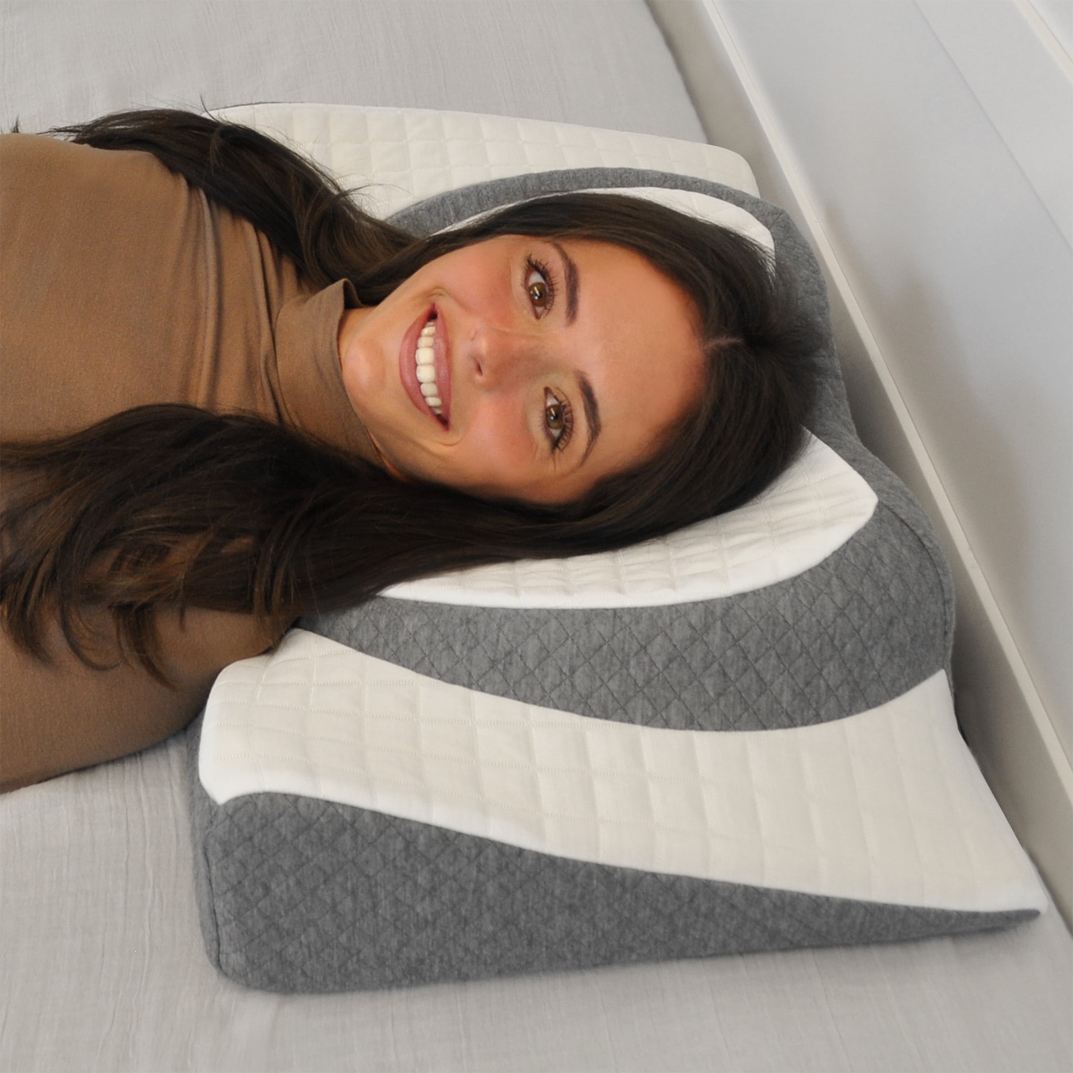 Wondertech® Ergonomic Memory Foam Contoured Heart-Shaped Pillow with Cooling Cover