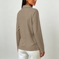 thumbnail image 6 of Polo Shirts for Women Long Sleeve Collared Golf Shirts Fall Fashion 3 Button Lapel Breathable Work Blouses XL, 6 of 7