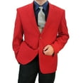 thumbnail image 2 of Sharp Hand Tailored Men 2B Dress Blazer w/1 Pair of Socks, Size 36S-62L - Red 40L, 2 of 4