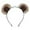 Grey, variant on Event Party Cartoon Bear Hair Accessories for Female Face Wash and Hair Care Cute Velvet Headband with Bear Ears,20X17 cm,Brown