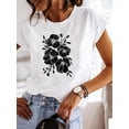 thumbnail image 5 of Women Summer Clothes Graphic T-shirt Fashion Short Sleeve Print Love Style 90s Trend Cute T Shirt Clothing Tee Female Top, 5 of 7