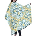 thumbnail image 6 of ZICANCN Hair Cutting Cape for Adults, Cyan Floral Motif Tribal Cape Salon Barber Cape for Hair Stylist Shampoo Capes Waterproof, 55x66 Inches, 6 of 7