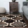 thumbnail image 4 of BNM Modern Trellis Indoor Area Rug, 8' x 8', Chocolate, 4 of 9