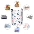 thumbnail image 6 of LNWH Laundry Basket, Love Letters Background Pattern Foldable Laundry Hamper With Handles Waterproof, Small, 6 of 8