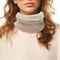thumbnail image 7 of AWZXDE Women's Winter Ribbed Knit Lined Solid Color Neck Warmer - Thermal Turtleneck Scarf, Thick Warm Knit Cowl for Cold Weather Red,One Size, 7 of 7