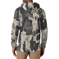 thumbnail image 4 of WTOBBY Men's Camo Print Hooded Sweatshirt, Loose Fit Casual Military Style Pullover for Outdoor Hunting, Durable Cotton Blend,Gray M, 4 of 6
