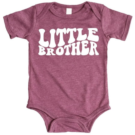 

Little Brother Groovy Wavy Bodysuits Vintage Burgundy Bodysuit 12 Months