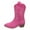 Hot Pink, variant on UngA Women's Cowboy Boots Mid Calf Fashion Cowgirl Boots with Embroidery Western Snip Toe Purple,Size 7.5