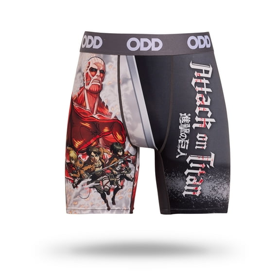 ODD SOX Attack On Titan Men's Boxer Briefs Large Anime Cartoon Novelty Underwear Comfy Stretch Fit