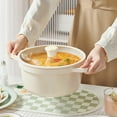 thumbnail image 3 of Fwttom Style Enameled Pot Household Cooking Saucepan Casserole Ceramic Pot Pot Pot Soup Pot Non-Stick Induction Cooker Soup Pot, 3 of 5