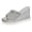 Silver, variant on Women's Metallic Platform Wedge Sandals Chunky Non Slip Beach Walking Slides Open Toe Breathable Mules
