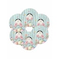 thumbnail image 7 of 13 Inch Round Placemats Set of 6, Easter Non Slip Heat Insulation PP Table Mats, Spring Rabbit Feet Eggs Flower Green Wooden Grain Washable Place Mats for Kitchen Dining Party Table Decor, 7 of 7