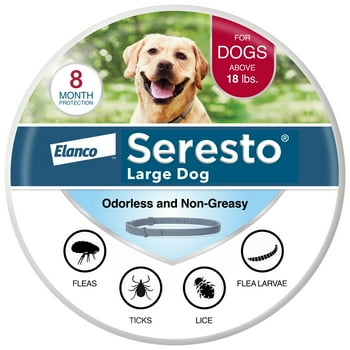 Seresto Large Dog Vet-Recommended Flea & Tick Prevention 8 Month Collar for Dogs over 18 lbs