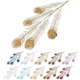 thumbnail image 2 of Coofit 2PCS Artificial Flower Lifelike Peacock Tail Fake Plant Fake Flower for Wedding, 2 of 6