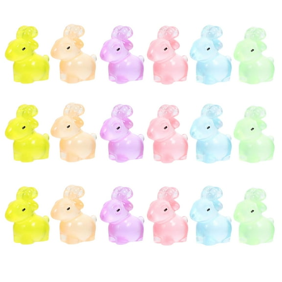 Masteelf 18pcs Miniature Resin Goat Figurines Colorful Night Light Animal Ornaments For Diy Crafting Cute And Desk Accessories For Office Home