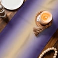 thumbnail image 3 of Purple Ombre Table Runner 48 Inches, Modern Yellow Gradient Farmhouse Art Bed Runner Dresser Scarves Tabletop for Indoor Outdoor Parties/Ceremony/Banquet, 13" x 48", 3 of 8