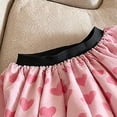 thumbnail image 4 of NAISIBABY Girls Floral Skirt, Summer High Rise Cute Puffy Hearts Prints Kids Tiered Pleated Skirt Pink Size 7-8, 4 of 5