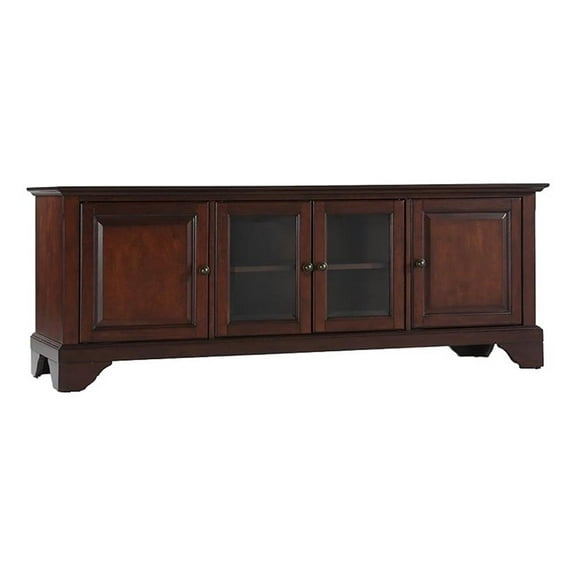 Bowery Hill Traditional Wood Low Profile TV Stand for TVs up to 60" in Mahogany