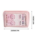 thumbnail image 3 of Xecvkr Writing Box Pouch Large Capacity 9 Compartments Zippered Pen Bag Detachable Flexible Organizer Stationery Student Professional Elegant Clean 8.7x5.5in 1pc, 3 of 3
