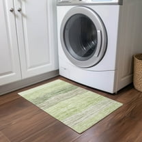 Addison Rugs Chantille Indoor/Outdoor Transitional Stripes Aloe Washable Rectangle Rug, 1'8" x 2'6"