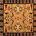 thumbnail image 1 of Ahgly Company Indoor Square Abstract Orange Modern Area Rugs, 8' Square, 1 of 4