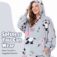 thumbnail image 5 of Catalonia Oversized Blanket Hoodie Sweatshirt, Wearable Fleece Pullover, Gift for Adults Men Women Wife Girlfriend, 5 of 7