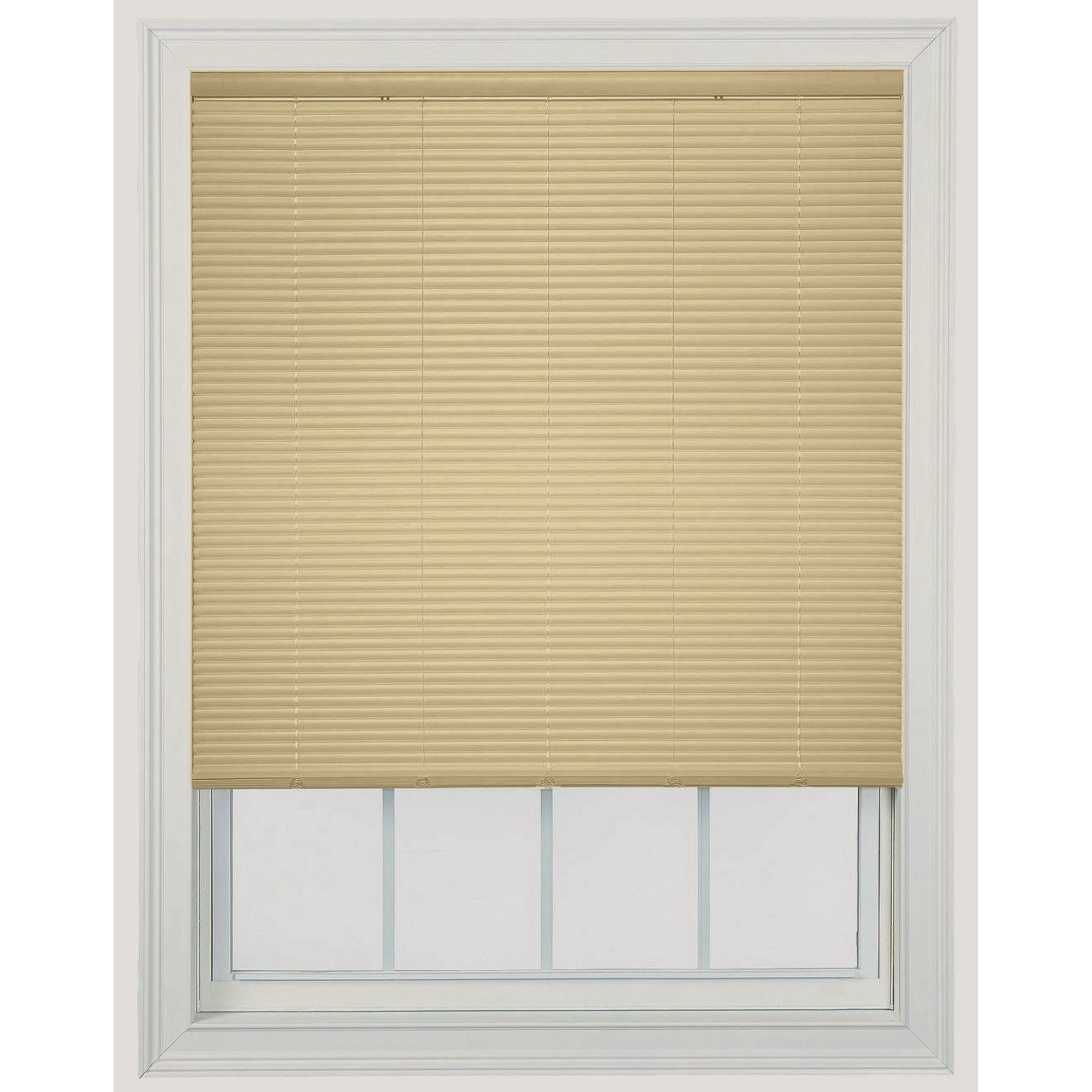 spotblinds 1 Inch Cordless Single Touch Horizontal Aluminum Mini Blinds