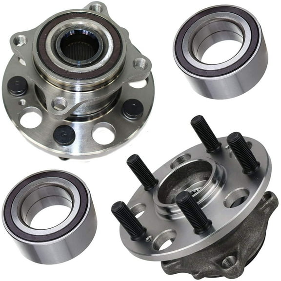 Detroit Axle - AWD Front & Rear Wheel Hub Bearing Assembly Replacement for 2009-2013 Acura TL - 4pc Set