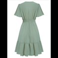 thumbnail image 1 of Vestido Corte A Escote en V Verde M, 1 of 10