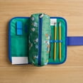 thumbnail image 3 of Peanuts Utility Pencil Pouch with Snap and Zipper Closures, Green and Blue, 3 of 4