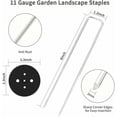 thumbnail image 2 of Grapas para jardinería, grapas de ancho ajustable para telas de control de malezas, mangueras de riego para exteriores, césped artificial, postes de cercas para mascotas y fijación de carpas (60, 2 of 5