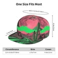 thumbnail image 4 of Zufioo Neon Desert Moon Print Flat Brim Baseball Cap, Sun Protection, Sweat Absorption, Adjustable Sports Cap, Suitable for Men and Women in All Seasons, 4 of 7