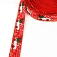 thumbnail image 2 of tredstone 1 Roll Christmas Ribbon Linen Festival Party Xmas Tree Decoration Glittery Printed Gifts Packing DIY Bowknot Art Band Red, 2 of 6