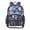 Red Blue Astronaut, variant on Large Clear PVC Backpack Heavy Duty See Through Backpack for Adults Work Travel, White Nautical Sketch Printed 12L