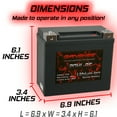 thumbnail image 6 of Banshee 12V 18 Amp Hour LiFePo4 GTX20L-BS Battery for BRP (Sea-Doo), Honda Jet Ski, 6 of 8