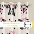 thumbnail image 6 of Cute Bow Cow Kitchen Curtains Window Panels, Beige Farmhouse Cute Animals Insulated Window Treatment Curtain, Grommet Curtains for Bedroom/Living Room/Bathroom, 2 Piece 27.5"Wx39"L, 6 of 8
