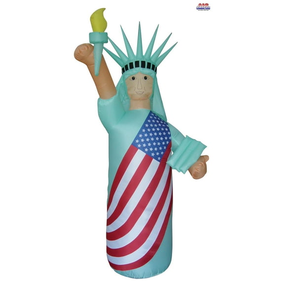 8' Air Blown Inflatable Patriotic Statue Of Liberty SKIN COLOR