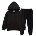 thumbnail image 1 of Dealovy Toddler Baby Sweatshirts Baby Fall Long Sleeve Pullover Hooded Tops Elastic Pants 2 Piece Sets for Kids, 1 of 5