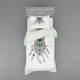 thumbnail image 2 of Ambesonne Tribal Bedding Set 4 Pcs, Inspirational Wild Free, Queen, Pale Grey Pink Teal, 2 of 3