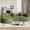 Green, variant on Wiilayok 110" Chenille L Shaped Sectional Sofa, Curved Deep Seat Cloud Sofa Couch with Left Chaise for Living Room Apartment,No Assembly,Light Brown