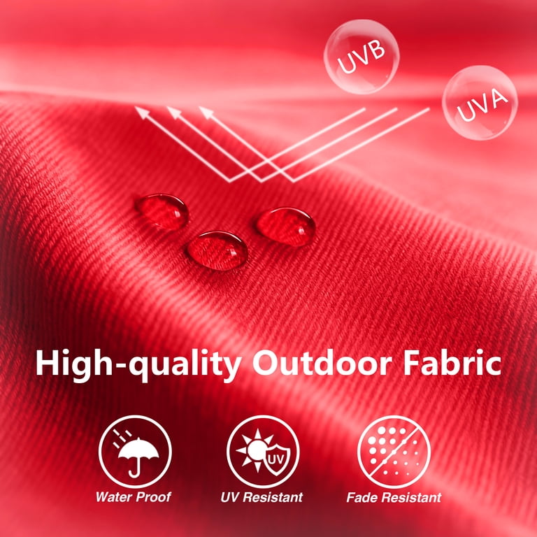 KOOL 7.5ft Patio Umbrella, Red Market Hexagon photo 6