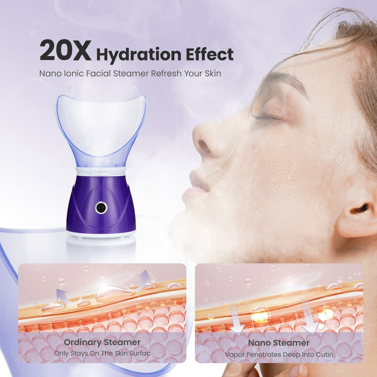 Ouwald Facial Steamer, Nano Ionic Face Hydration Machine, Home Spa