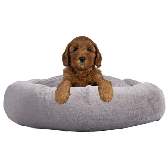 PETMAKER Cama para Perros - Cama para Perros y Gatos en Forma de Donut para Mascotas Medianas - Cama para Perros con Funda Extraíble Lavable y Fondo Antideslizante - Elementos Esenciales para Cachorro