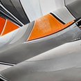 thumbnail image 5 of Homewish Orange Swirl Stripes Kitchen Curtains,Modern Geometric Black Out Curtains Pack of 2 (42x63 Each), 5 of 6