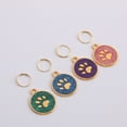 thumbnail image 6 of 10Pcs Pet Dog Cat ID Tag Round Claw Engraved Collar Pendant Key Holder Bag Decor, 6 of 7