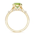thumbnail image 2 of Rosec Jewels Natural Peridot Engagement Ring 2 Carat - AAA Grade - Split Shank Ring for Women - with Jewelry Box, 10K Yellow Gold, US 5.00, 2 of 8