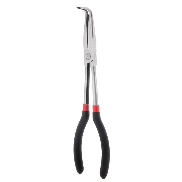 Pinza Alicates Doblado con Punta Fina Pulgadas Plata Negro Acero Sunnimix Alicates doblados de la nariz larga