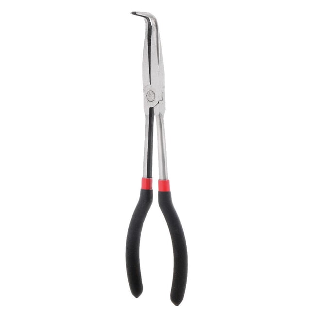 Pinza Alicates Doblado con Punta Fina Pulgadas Plata Negro Acero Sunnimix Alicates doblados de la nariz larga