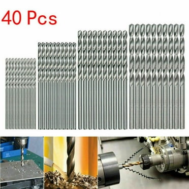 40pcs High Speed Steel Titanium Coated HSS Mini Drill Bits Set 0.5mm-2mm New