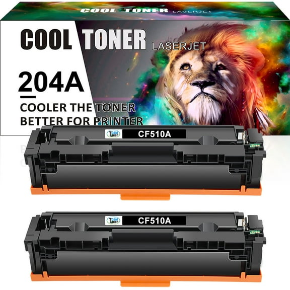 Cool Toner Compatible Toner Replacement for HP CF510A 204A used for Color MFP M180nw M180n M181fw M154nw M154a (Black, 2-Pack)